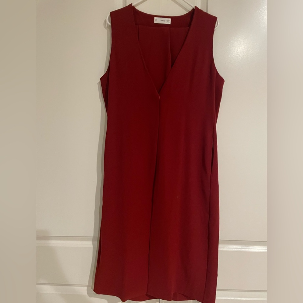 Mango Exclusive collection red sleeveless cardigan